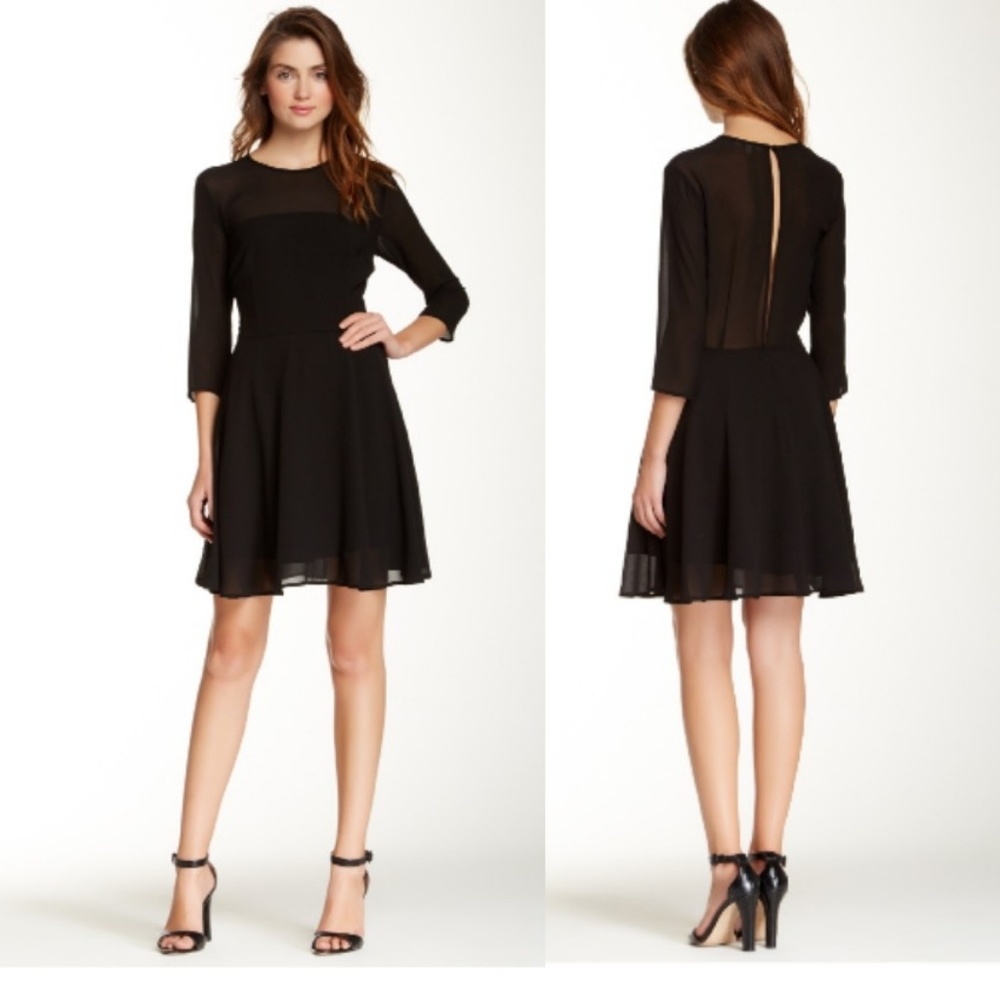 BB Dakota 3/4 sleeve fit flare Shaelei dress